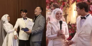 8 Potret Detail Gaun Lesti Kejora di Tasyakuran Pernikahan, Serba Putih Bak Ratu - Roknya Bertuliskan 'Leslar'