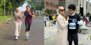 8 Potret Dimas Seto dan Dhini Aminarti, Ikut Donasi Buat Palestina - Salurkan Bantuan Lewat Kegiatan Olahraga Lari 