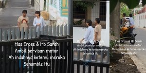 8 Potret Eross Candra dan Sarah Santai Jalan Kaki Ambil Motor yang Diservis di Bengkel, Definisi Super Humble