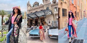 8 Potret Gaya Stunning Diah Permatasari Melancong Keliling Eropa - Menikmati Keindahan Monaco Bareng Teman!