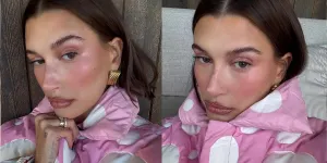 8 Potret Hailey Bieber Ciptakan Tren Makeup Baru Bernama Sugar Plum Fairy Makeup
