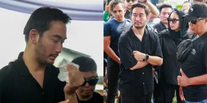 8 Potret Jeje Govinda Hantarkan Jenazah Ibunda Ke Tempat Peristirahatan Terakhir, Wajah Kelelahan dan Mata Sembab