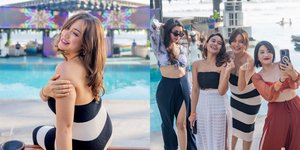 8 Potret Jessica Iskandar Ikut Beach Party Meski Sedang Hamil Tua, Makin Cantik - Aura Bumil Terpancar