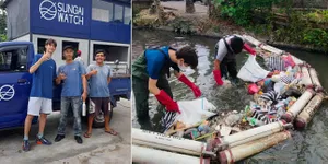 8 Potret Kiran Cucu Presiden Soekarno Ikut Bersih-Bersih Sungai dari Sampah di Bali, Tuai Pujian dari Netizen