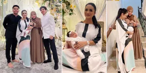 8 Potret Krisdayanti Gendong Baby Ameena di Acara Syukuran Rumah Baru Thariq Halilintar, Gemmi Cantik Pakai Kaftan