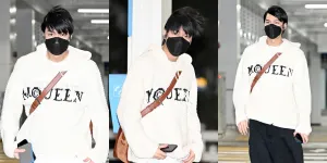 8 Potret Lee Min Ho di Bandara Incheon, Tetap Ganteng Meski Rambut Ketiup Angin - Jadi 'Polem'