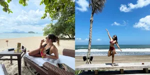8 Potret Liburan Eksotis Pevita Pearce, Pakai Swimsuit - Pamer Kulit yang Makin Tanned Karena ke Pantai Terus