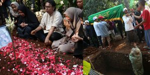 8 Potret Momen Pemakaman Jhonny Iskandar, Diiringi Isak Tangis Keluarga
