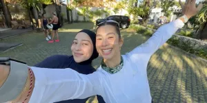 8 Potret Nikita Willy Running Bareng Jennifer Bachdim di Bali, Penampilannya Tuai Banyak Pujian
