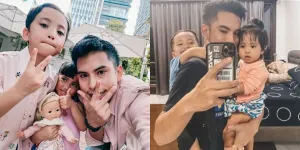 8 Potret Niko Al Hakim Momong Biru dan Chava di Berbagai Momen, Ayah-Anak yang Selalu Tampil Kompak Abis Meski Pisah Rumah