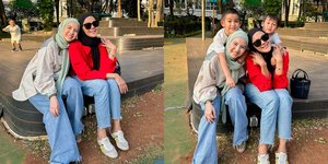 8 Potret Paula Verhoeven dan Tya Ariestya Jalan Bareng, Jaga Persahabatan sambil Playdate Momong Anak 