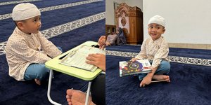 8 Potret Rayyanza Anak Raffi Ahmad Belajar Mengaji di Masjid, Bikin Gemas - Makin Pintar Baca Iqra