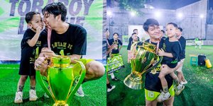 8 Potret Rizky Billar Raih Juara Mini Soccer, Nama Anak Levian Billar Disebut Bawa Hoki