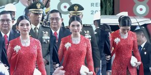 8 Potret Selvi Ananda Cantik Pakai Kebaya Merah, Dampingi Gibran Rakabuming Raka Pelantikan Jadi Wakil Presiden 