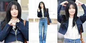 8 Potret Seulgi Red Velvet di Bandara Incheon, Tampil Modis Untuk Keberangkatan ke Paris