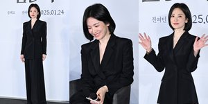 8 Potret Song Hye Kyo di Konferensi Pers 'DARK NUNS', Elegan Pakai Outfit All Black - Beri Bocoran Perannya Sebagai Biarawati