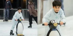 8 Potret Terkini Pesona Rafathar Anak Raffi Ahmad dan Nagita Slavina Saat di New York, Main Ice Skate Pinguin Bikin Salfok - Mirip Artis Korea Banget!