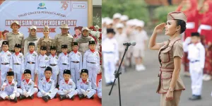 8 Potret Yuni Shara Jadi Pembina Upacara di PAUD Miliknya, Awet Muda Padahal Usia Sudah Kepala Lima