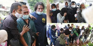 9 Foto Pemakaman Aktor Senior Urip Arphan, Keluarga Ikut Mengantar ke Peristirahatan Terakhir - Diwarnai Isak Tangis