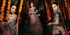 9 Potret Andien Pakai Lehenga saat Diwali, Panen Pujian Cantik dan Stunning ala Aktris India