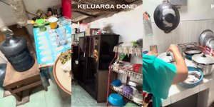 9 Potret Dapur Rumah Nella Kharisma di Kediri yang Sederhana Banget, Atap Seng Dengan Rangka Kayu