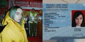 9 Potret Editan Billie Eilish Jadi Orang Nganjuk, Gelar Konser di Alun-alun hingga Punya Nama Lokal