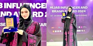 9 Potret Inara Rusli Dapat Penghargaan Hijab Influencer & Brand Awards 2024, Banjir Ucapan Selamat dan Doa Baik