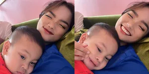 9 Potret Terbaru Fuji Momong Baby Gala yang Nempel Banget, Peluk Kesayangan Sambil Tiduran - Cincin di Jari Manis Jadi sorotan