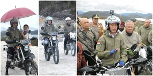 Ala Anak Jalanan, Presiden Jokowi Kendarai Motor Trail di Papua