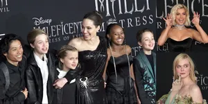 Angelina Jolie Ajak Lima Anaknya ke Premier MALEFICENT 2, Kompak Berbaju Hitam