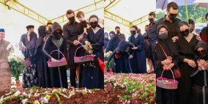 Asmirandah Tak Kuasa Tahan Tangis di Pemakaman Sang Ayah, Tetap Berusaha Kuatkan Ibunda