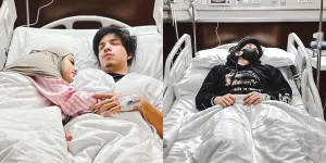 Atta Halilintar Terjangkit DBD, Ini Potret Aurel Hermansyah Rawat Suami: Tidur Berpelukan di Kasur Rumah Sakit