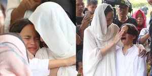 Awalnya Terlihat Tegar, Ini 11 Momen Tangis Pecah Noah Putra Bunga Citra Lestari Lihat Jenazah Ashraf Sinclair Dimakamkan