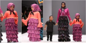 Bak Super Model! Amora Cantik Berhijab Melenggang di JFW 2017