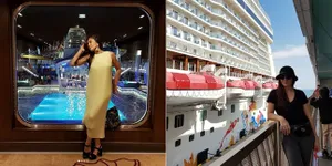 Bak Titanic, Wulan Guritno dan Keluarga Berlibur di Kapal Pesiar