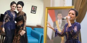 Berbalut Kebaya, Kristina - Yuni Shara Tampil di Istana Presiden
