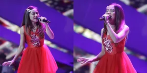 Bergaun Merah, Intip 10 Pesona Rara LIDA Saat di Atas Panggung Konser 'Luar Biasa Viral Ambyar