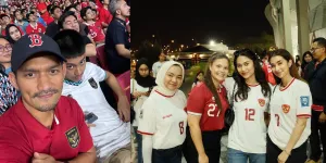 8 Gaya Selebriti Totalitas Pakai Jersey Timnas Saat Nobar Indonesia vs Uzbekistan, Beri Dukungan Penuh Berakhir Emosi Pada Wasit