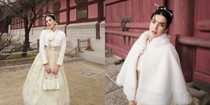 Cantik bak Putri, Ini 8 Potret Tasya Farasya Pakai Hanbok di Korea