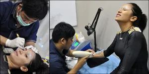 Cinta Penelope dan Fina Tiza Menahan Sakit Demi Tampil Cantik