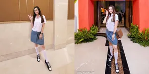 Curi Perhatian, Ini Potret Cantik Aura Kasih Pakai Seragam Sekolah SMA - Netizen Pingin Satu Bangku dan Tanggal Kalender Jadi Hitam Semua