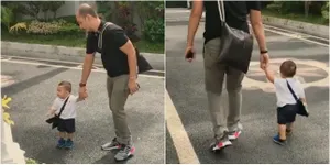 Cute Abis! Baby Raja Keponakan Syahrini Tiru Gaya Keren Papanya