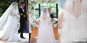 Detail Gaun Venny Istri Edric Tjandra Saat Pemberkatan Nikah