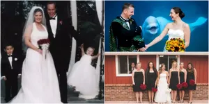 Dihadiri 'Tamu' Tak Diundang, Foto Pernikahan Ini Gagal Romantis!