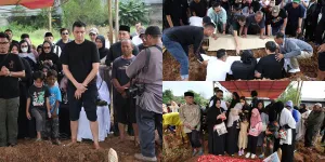 Diiringi Isak Tangis, Ini Deretan Momen Penuh Kesedihan Saat Prosesi Pemakaman Ayah Iga Massardi