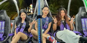 Ekpresi Fuji Main Wahana Ekstrem di Bali Bareng Erika Carlina, Awalnya Tenang jadi Tegang