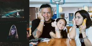 10 Potret Kebersamaan Gading Marten, Gisella Anastasia dan Gempi Nonton Konser Taylor Swift di Singapura