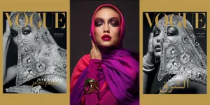 FOTO: Anggun & Berhijab, Gigi Hadid Jadi Cover 1st Vogue Arabia 