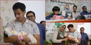 Foto Bahagia Fairuz A Rafiq & Sonny Septian Sambut Anak Pertama