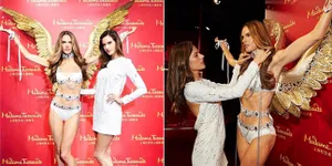 FOTO: Bangga, Alessandra Ambrosio Punya Twin di Madame Tussauds